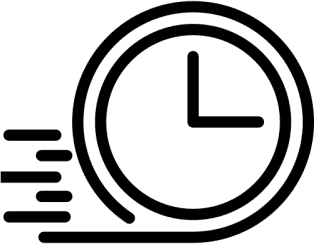 Clock icon — always on time
